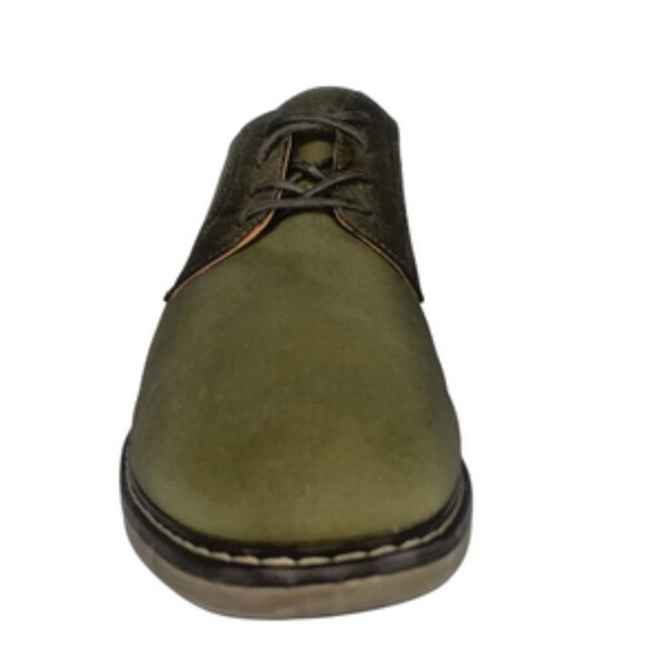 IZOD Men\'s Olive Green Canvas Charlesolv Derby Shoes Earthy Gorpcore 13M